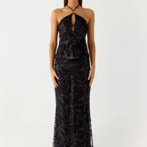 Moodlight Long Skirt - Black