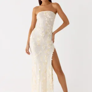 Minni Sequin Maxi Dress - Ivory