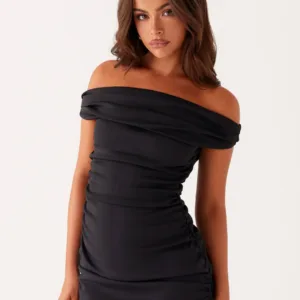 Morgan Off-the-Shoulder Mini Dress - Black