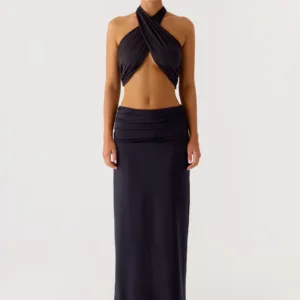 Elisabetta Long Skirt - Black