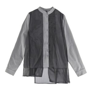Patchwork top with chiffon and mesh - T167E