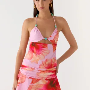 Ellinor Beaded Top - Pink