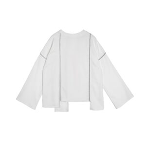 Oversized fluffy trim top - 25WRT225A