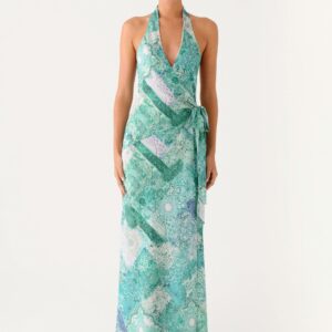 So Chic Maxi Dress - Green Paisley
