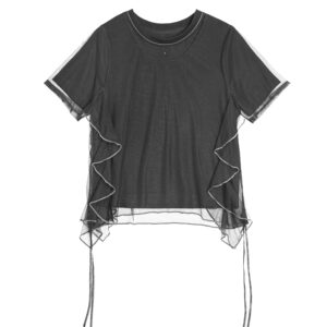 Draped mesh top - 26SRT017A