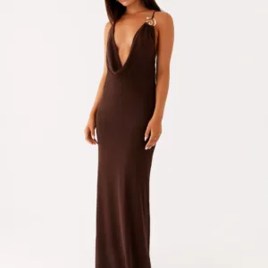 Game Player Long Dress - Chocolate