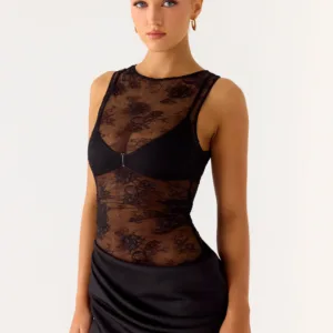 Harlem Lace Mini Dress - Black