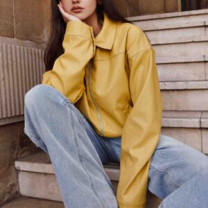 Elara oversized jacket - yellow