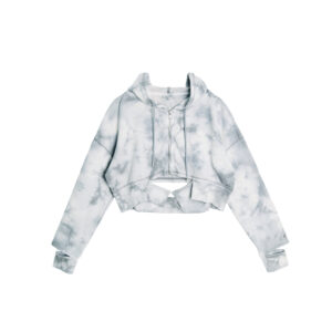 Tie-dye hooded cropped Jacket- 26SRJ008Q