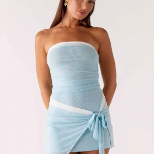 Ocean View Mini Dress - Blue