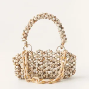 Poolside Muse Beaded Bag - Ivory