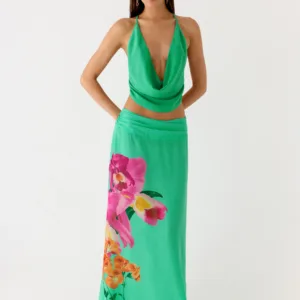 Blushing Bloom Long Skirt - Jungle Bloom