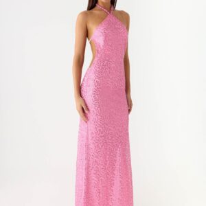 Lorenz Sequin Maxi Dress - Pink