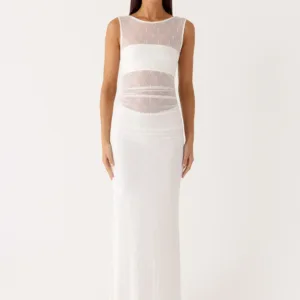 Sabre Maxi Dress - White