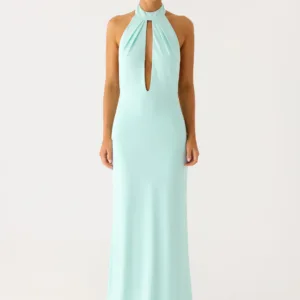 Mougleta Backless Maxi Dress - Turquoise