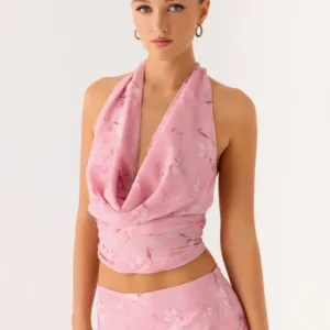 Soren Halter Top - Vintage Floral Print