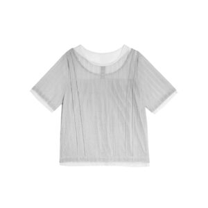 Striped Mesh Top - 26SRT019D