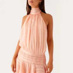 Chiffon mini dress "Willow" - orange