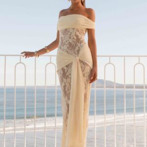 Gracie Twist Maxi Dress - Yellow