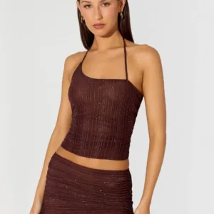 Sparkly Night Top - Chocolate