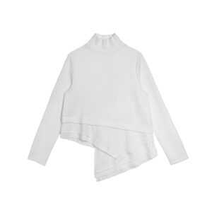 Patchwork High-neck Layered Top - 25WDT323A