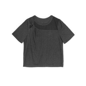 Twist-Knot detail Patchwork Top - 25WRT295A
