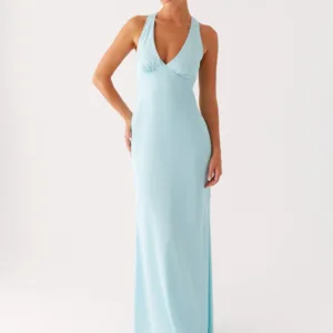 Desi Halter Neck Maxi Dress - Mint