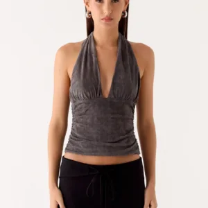 Aylssa Halter Top - Ash