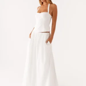 Cheryl Long Skirt - White