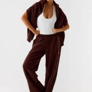 Signature Low-Rise Sweatpants - Chocolate