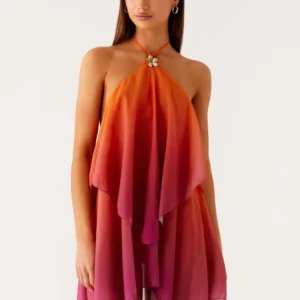 Twin Flame Mini Dress - Orange Gradient