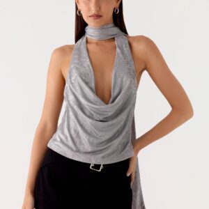 Shining Lights Hooded Top - Silver