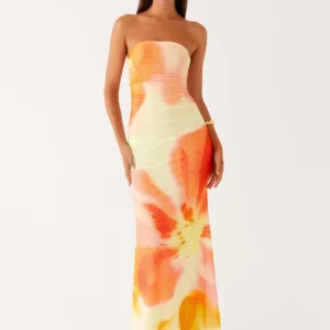 Iroha Strapless Maxi Dress - Mimosa Flower