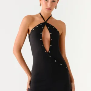 Off The Bass Mini Dress - Black