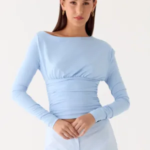 Liana Long Sleeve Top - Blue