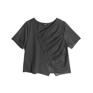 2 In 1 Patchwork Pleated Top - 26SDT066A