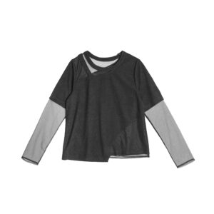 Patchwork Top with Detachable sleeves - 26SRT007A