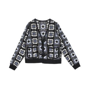 Granny Square Crochet Cardigan - 25WDJ254M