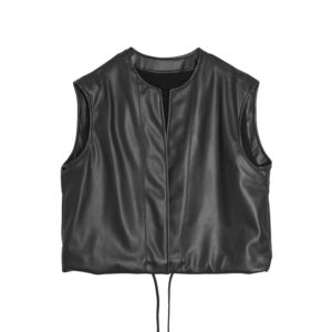 Reversible Faux Leather Vest Jacket - 25WDJ233L