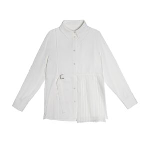 Patchwork Deconstructed Pleated Shirt - 25WDT321C