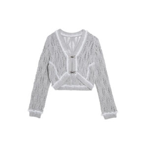 Faux-Fur-trim Cropped Cardigan - 25WDJ264M